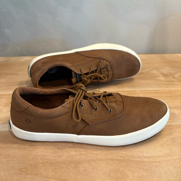 Youth Unisex 7 Sperry Spinnaker Washable Boat Nautical Leather Brown Shoes - Picture 7 of 11